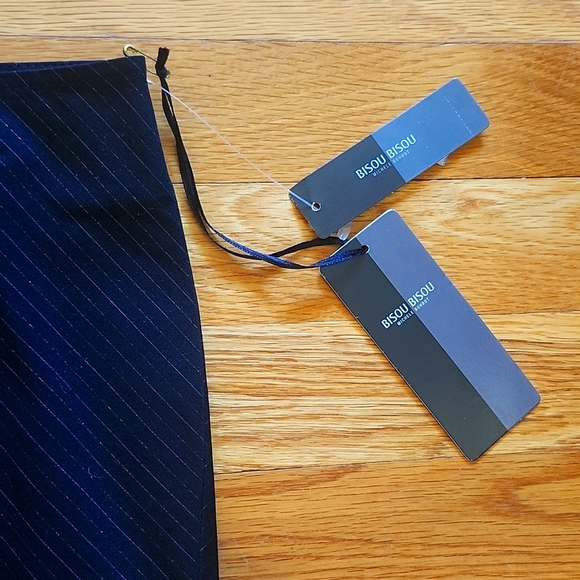 Bisou Bisou pinstripe black pencil skirt women's size 8 - Picture 7 of 7